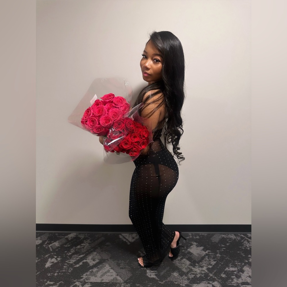 Black Diamante Mesh Cut Out Bandeau Maxi Dress